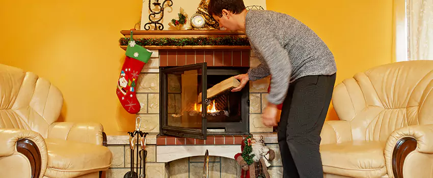 Rusted Metal Fireplace Restoration in Kenmore, Washington